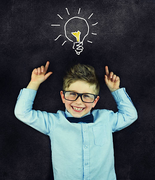 istock Boy of school age in glasses. Idea concept. 542722770