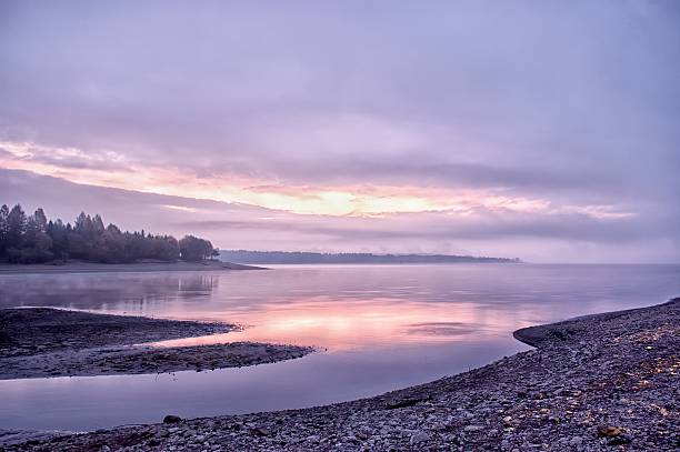 istock Landscape of dawn on river 542724524