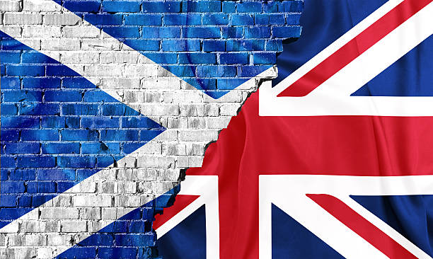 istock United Kingdom and Scotland flags combined 542725412