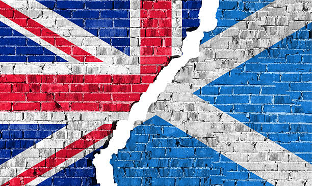 istock United Kingdom and Scotland flags combined 542725562