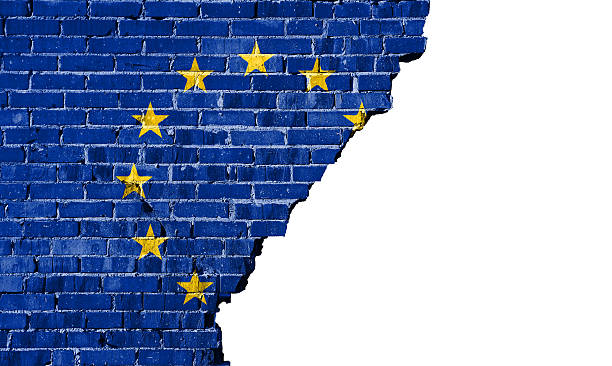 istock European Union flag on a broken brick wall 542726476