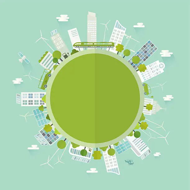 Vector illustration of Green City