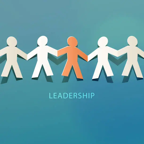 Vector illustration of Leadership Concept Paper Cut