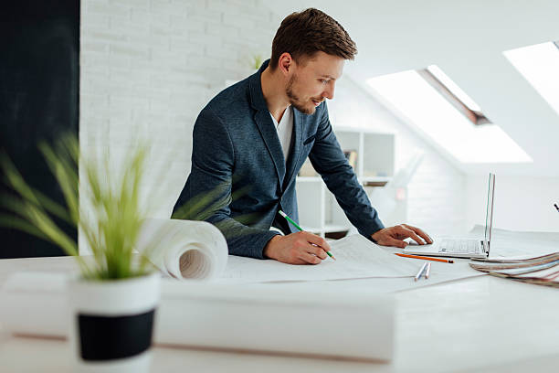 istock Designer Working In His New Office. 542728168