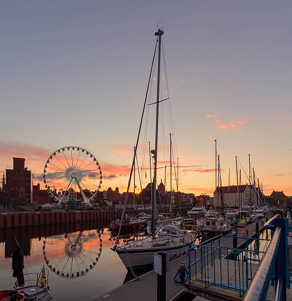 istock Yachts in Gdansk after sunset. Poland 542793286