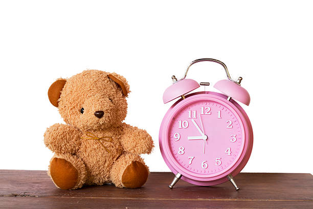 istock Watch Pink, and Cute teddy bear,isolated on white background. 542794866
