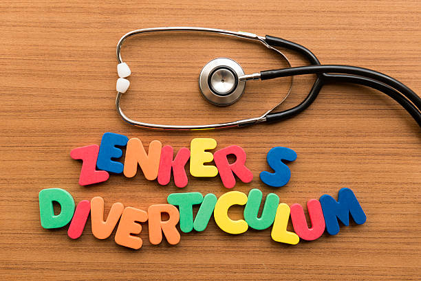 istock zenker's diverticulum colorful word with stethoscope 542797560