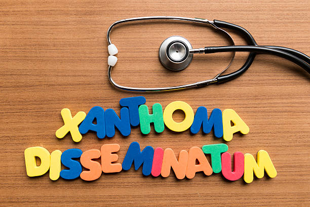 istock xanthoma disseminatum colorful word with stethoscope 542797830