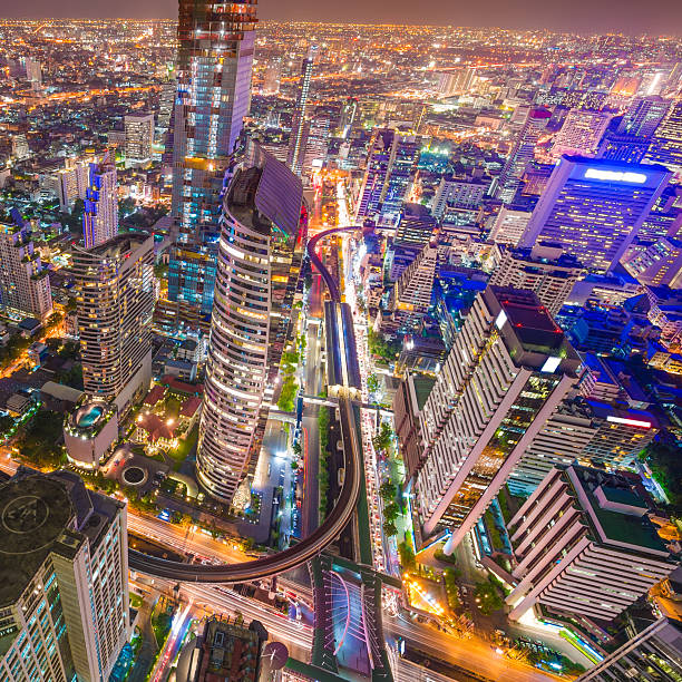 Bangkok Thailand view of urban landscape in Bangkok Thailand silom stock pictures, royalty-free photos & images