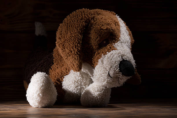 istock puppy toy on a wooden background 542799526