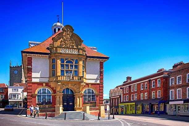 Marlborough, UK - June 25, 2016: Town Hall building in Marlborough, UK