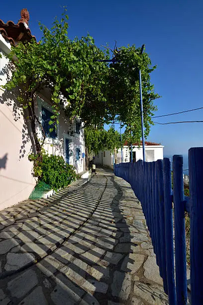 Skopelos island, street of Glossa