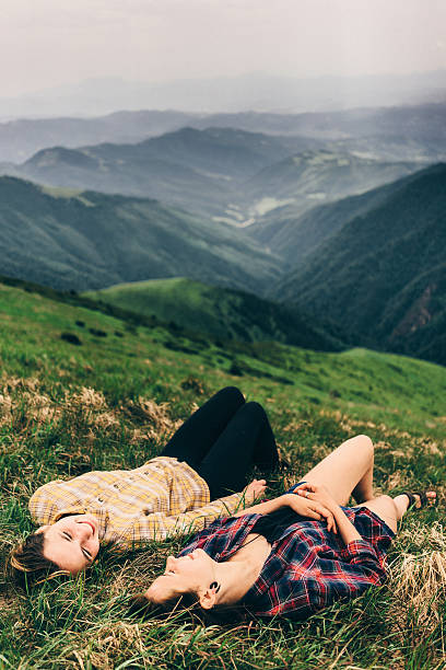 istock Girls in mountains 542803824