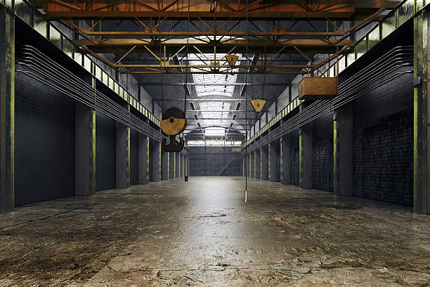 istock Abandoned factory interior - Stock image 542805398