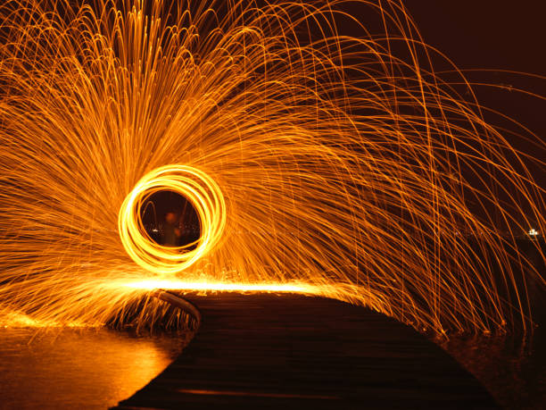Steel Wool spinning at the beach