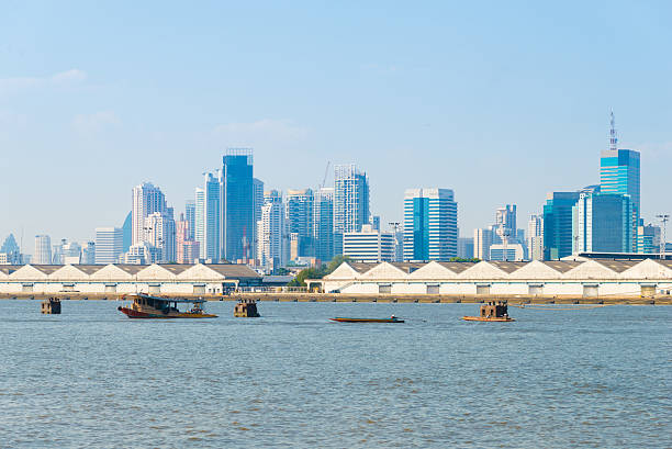 istock Container ship and cargo logistic the harbor in Asia , 542805948