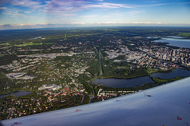 istock Aerial view of scandinavian landscape 542806050