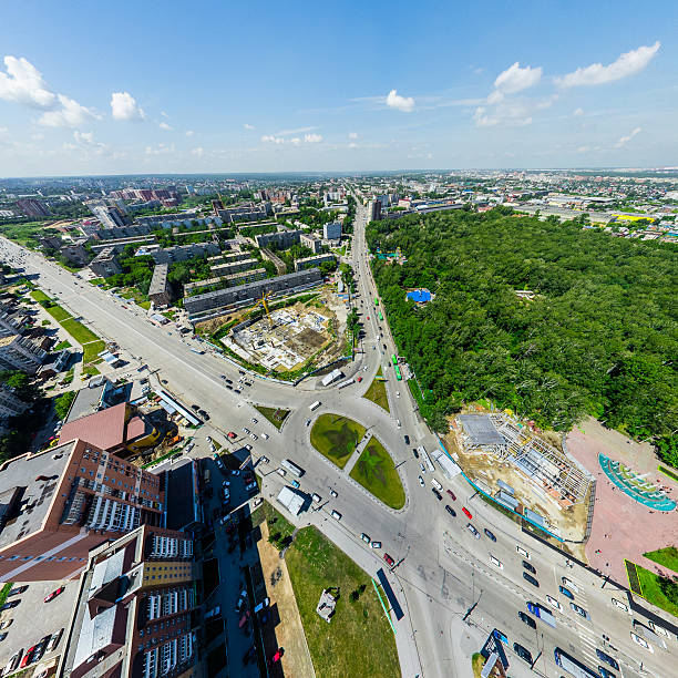 istock Aerial city view. Urban landscape. Copter shot. Panoramic image. 542806082