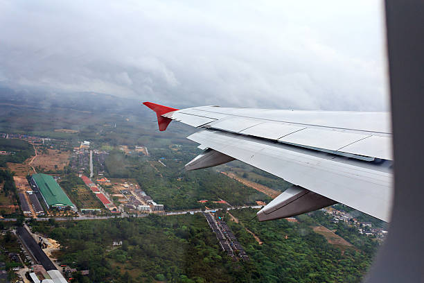 istock View of the city from plane window 542808236