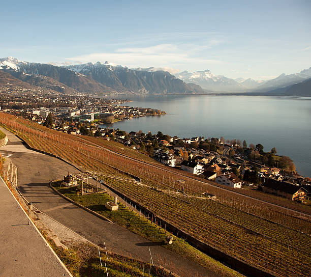 Lake Geneva (Lac Leman) with Montreux in the background