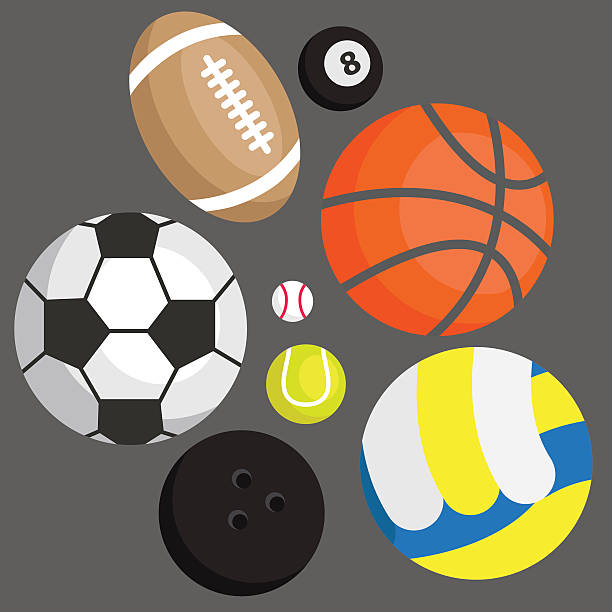Icon set. Sports balls vector art illustration