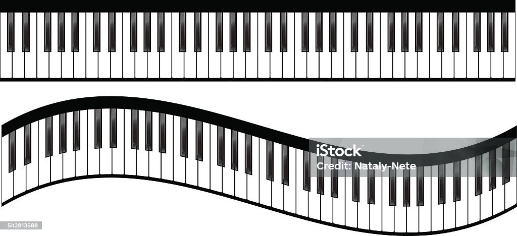 Piano clavier ensemble - clipart vectoriel de Clavier de piano libre de droits