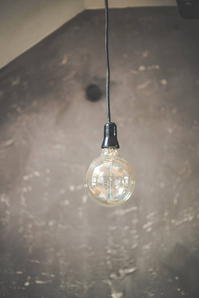istock Vintage incandescent bulbs on light 542814758
