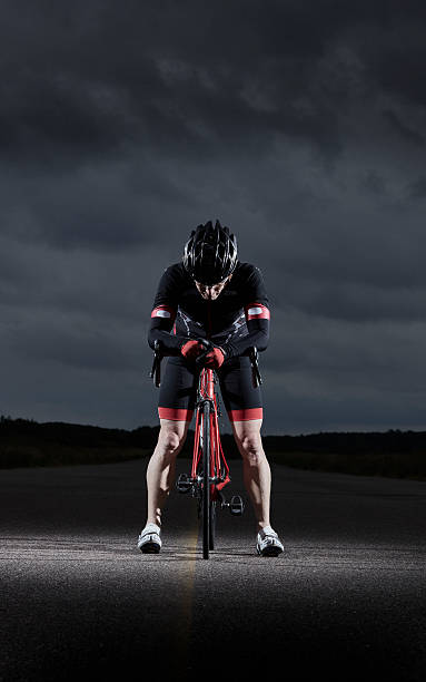 istock Tired race bike 542819552