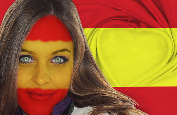 istock Beautiful Spanish fan patriot 542820078