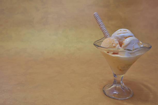 istock Sweet  vanila ice cream in a glass 542820720