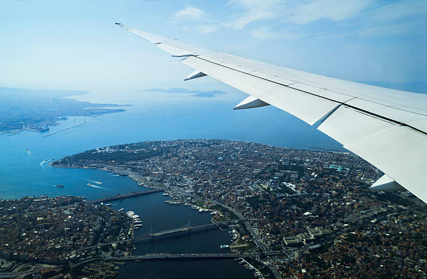 istock Plane is flying on Istanbul 542821980