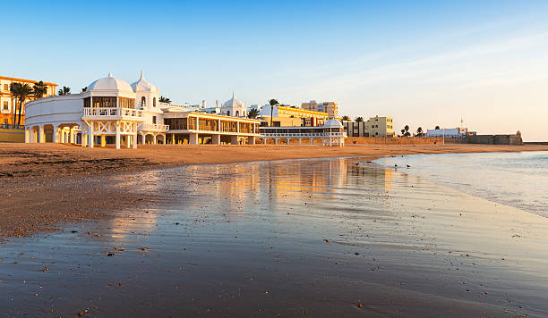 Caleta  Beach in sunrise. Cadiz