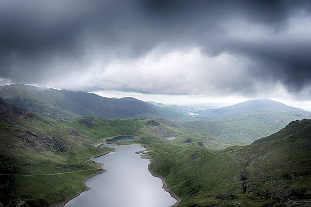 Snowdonia National park high level views taken while trekking through the Snowdonia horseshoe route