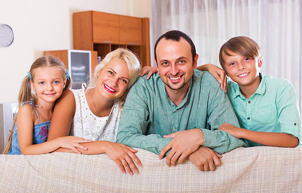 istock Happy family with two kids 542823792