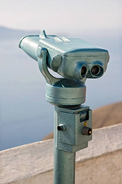 istock Tourist viewfinder on Santorini Island in Greece 542824770