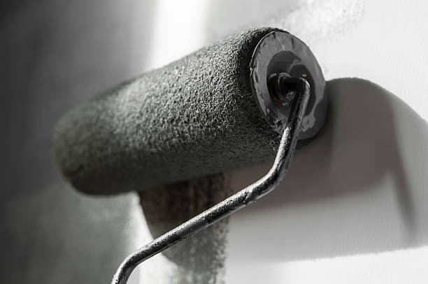 Close up of paint roller.