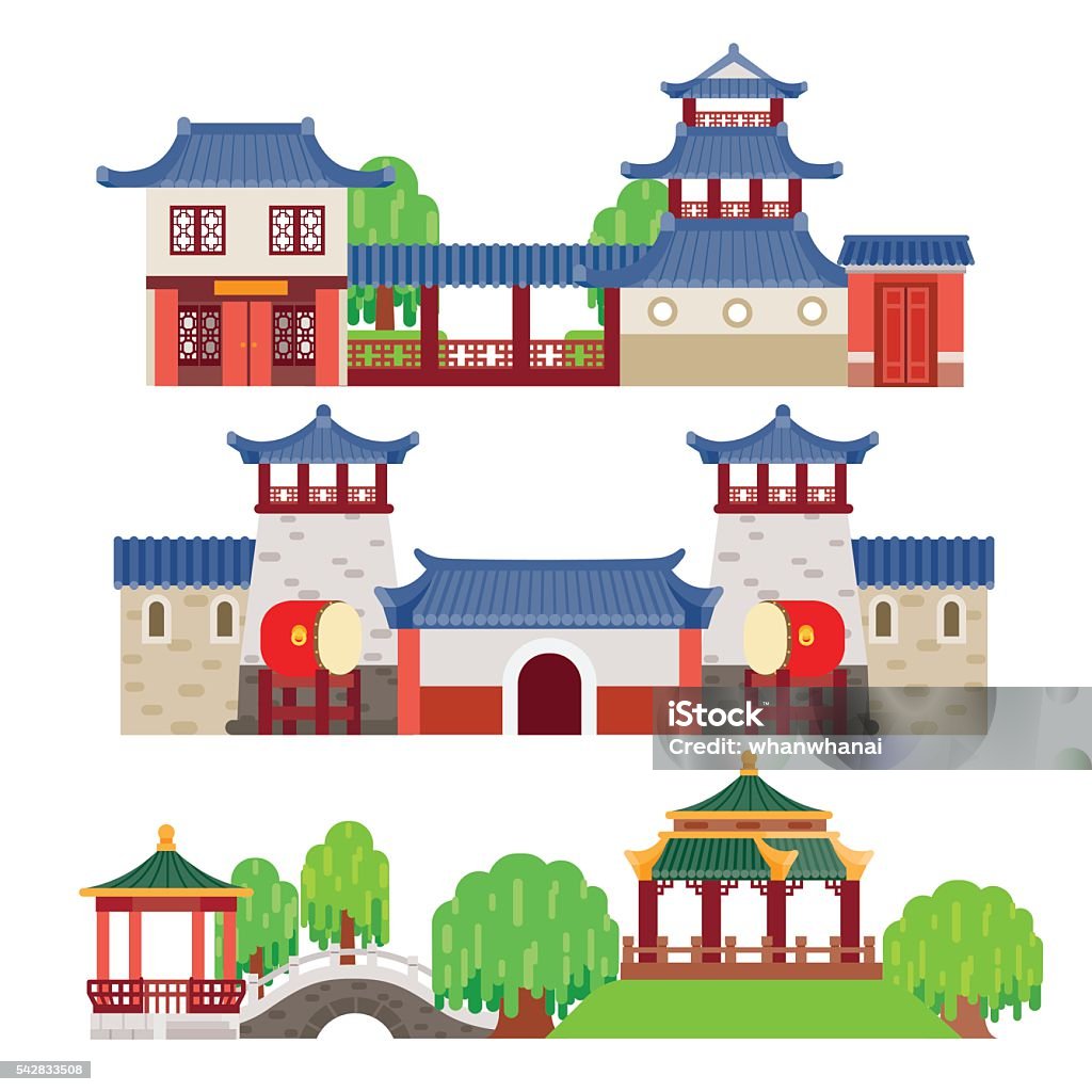 China building illustration eps.10 Chinese Culture stock vector