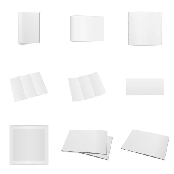 illustrations, cliparts, dessins animés et icônes de bureau réaliste maquettes ensemble - white background square close up office supply