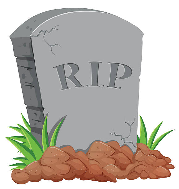 Grave Stone On The Ground Stock Illustration - Download Image Now - Clip  Art, Tombstone, Buried - iStock