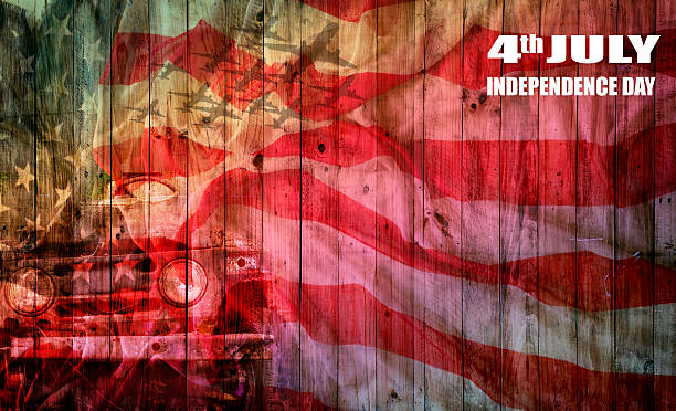 istock usa flag on wooden plate, 542928850