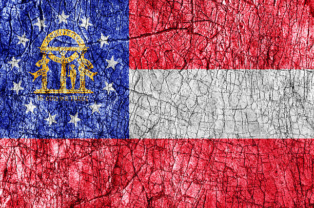 istock Grudge stone painted US Georgia flag 542929912