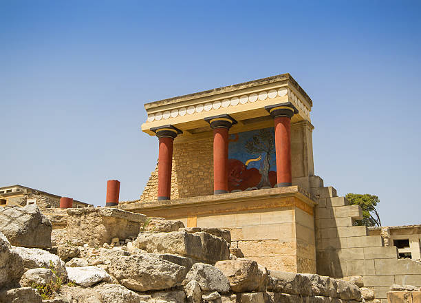 Palace of Knossos, Crete, Greece Antique palace in Knossos, Crete in Greece minoan photos stock pictures, royalty-free photos & images
