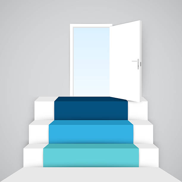 Up stairs 3D infographic. Template for diagram, graph, presentation and