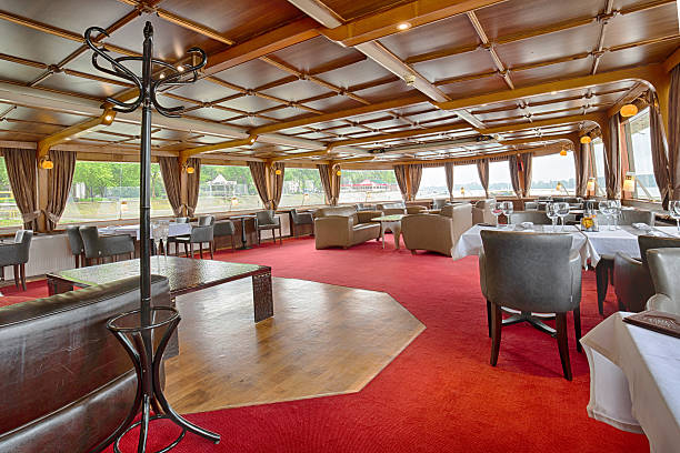 istock Interior of a luxury cruise restaurant 542940064
