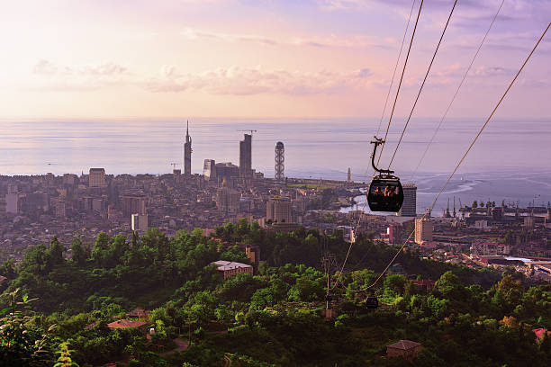 resort town of Batumi Batumi Georgia, city view at sunset of the observation deck batumi stock pictures, royalty-free photos & images