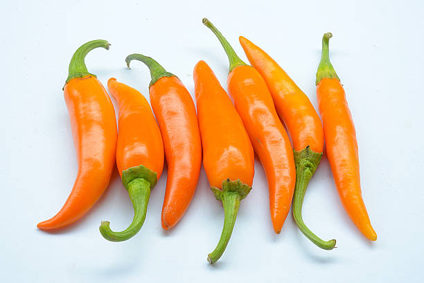 istock Yellow peppers isolated on white background. 542940170
