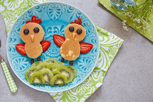 istock Funny pancakes for kids breakfast 542943136
