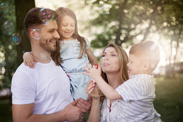 istock Playing with family at the garden 542944944