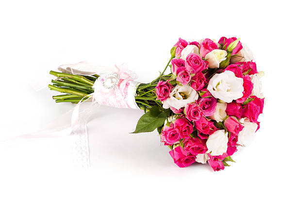 istock Wedding bouquet on the boards 542946494