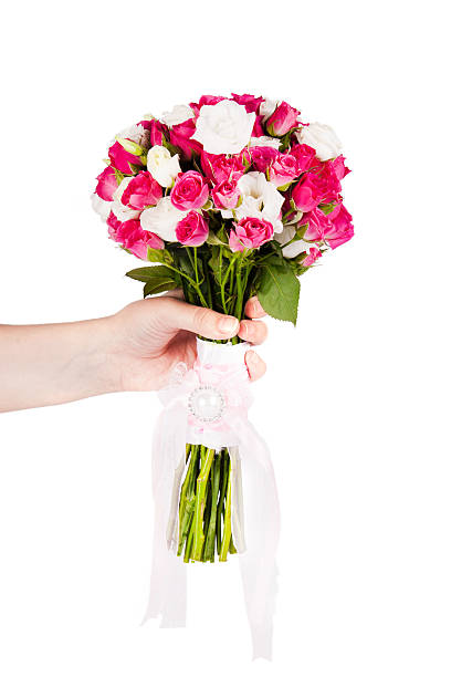 istock Wedding bouquet on the boards 542946922